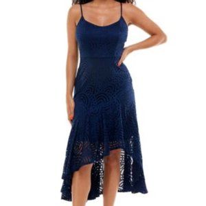Emerald Sundae Navy Blue Midi Dress Juniors